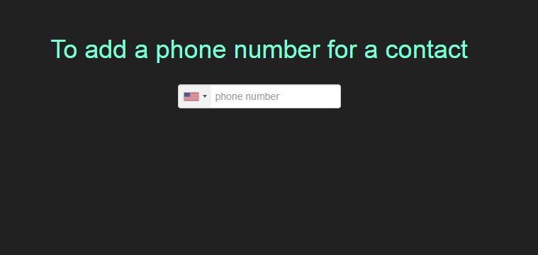 intl tel input - Efficient Contact Phone Setup