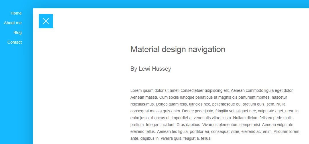 material design clean navigation