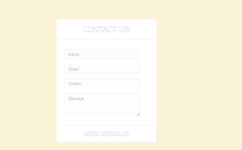 contact us form with css