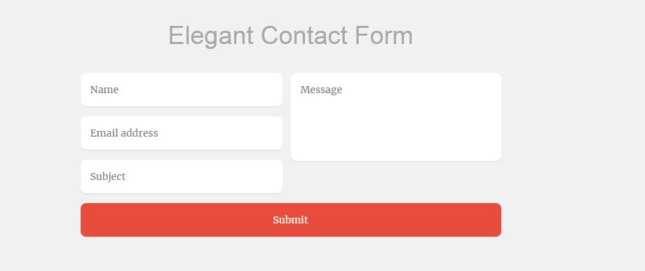 HTML CSS Elegance: Contact Form Design