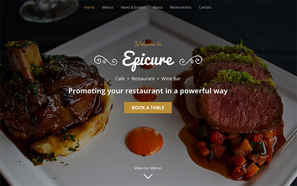 Epicure - For Restaurants With Bootstrap