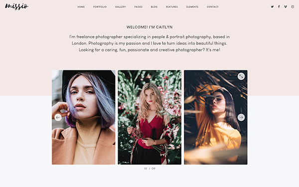 Template Missio - Photography Template