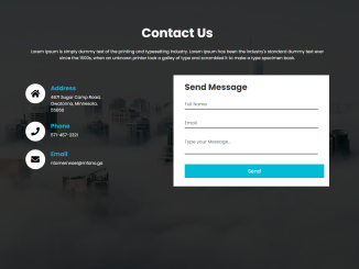 Contact Us Page Design in html css