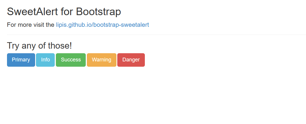 Example SweetAlert Bootstrap